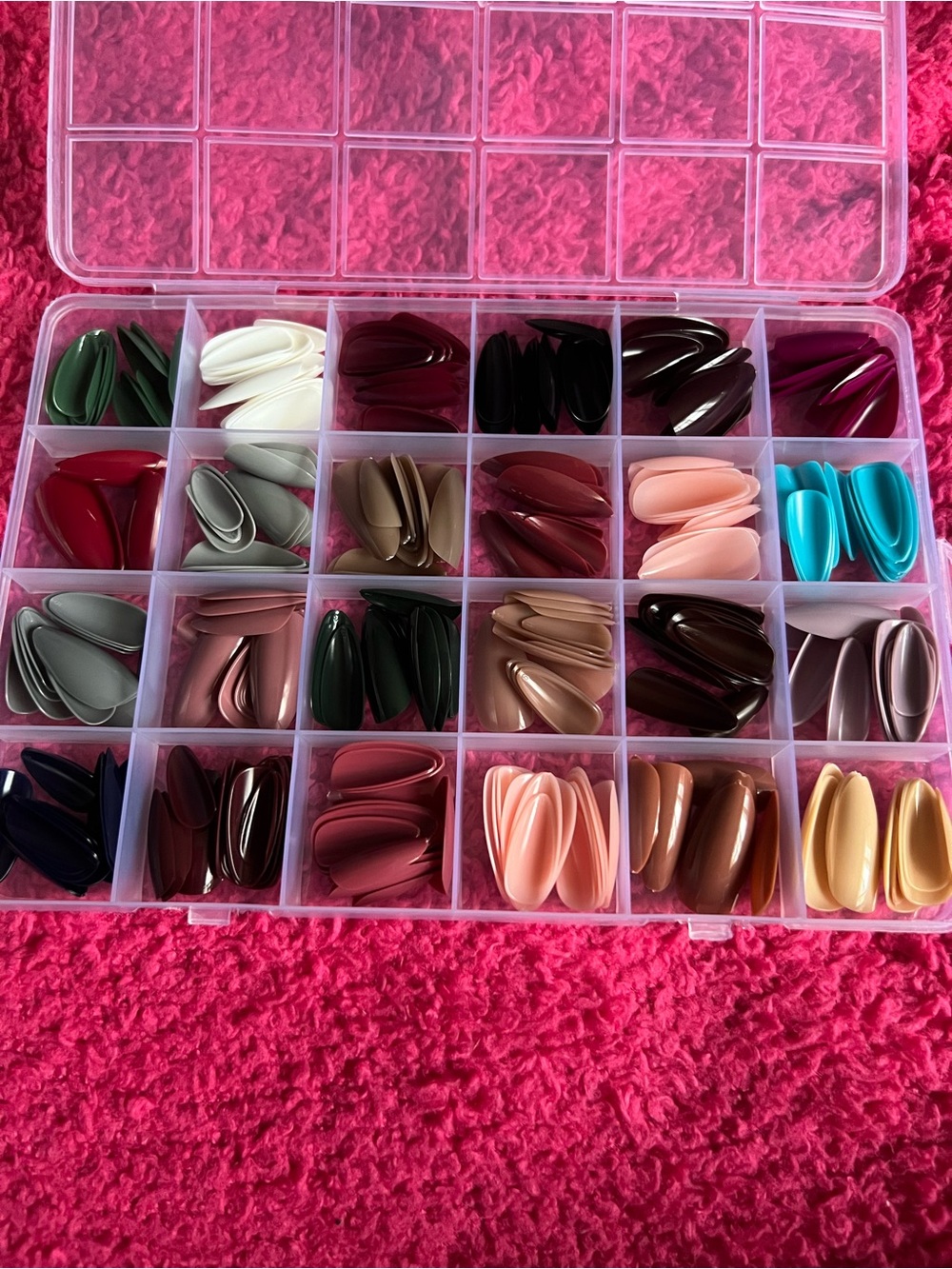 Assorted Press-On Nail Tips in Mixed Colors